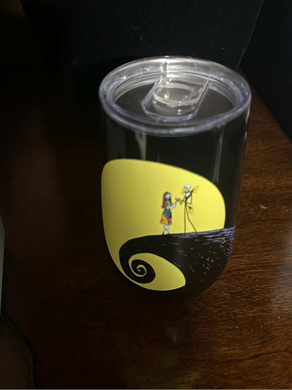 Disney Jack & Sally Art Print Tumbler — Black & Yellow